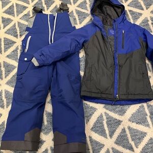L.L. Bean Kids Blue and Gray Jacket & Snow Pants Set